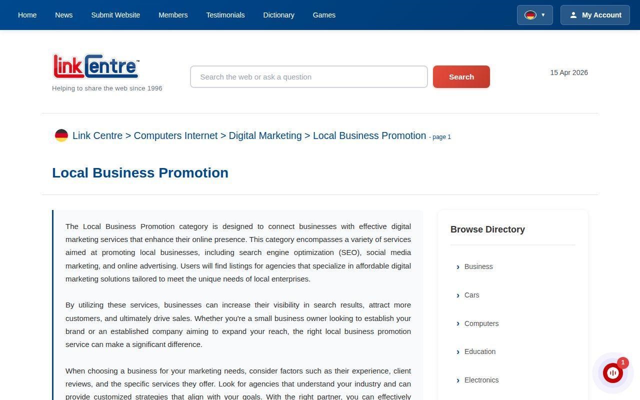 Top 18 Local Business Promotion in Germany | LinkCentre